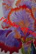 tableau fleur d'iris en peinture à l'aiguille (vendu)